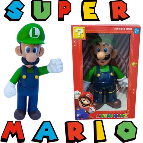 Boneco Super Mario Bros Cm Articulador Cole Ao Model Luigi Sacks Center