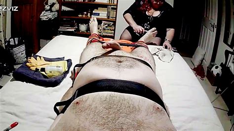 Feet Tickle Torment On Naked Bound Man Headboard Cambbw Dominationbbw Bondageman In Bondagemale
