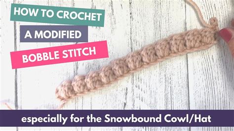 How To Crochet A Modified Bobble Stitch With 3 Double Crochets Youtube