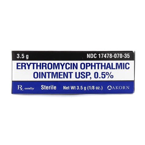 Erythromycin 5mggm Ophthalmic Ointment 35gram Tube Mcguff