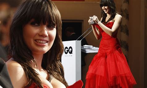 Daisy Lowe Looks Red Hot As She Shows Off Her Cleavage In Plunging Scarlet Gown For Gq Man Of