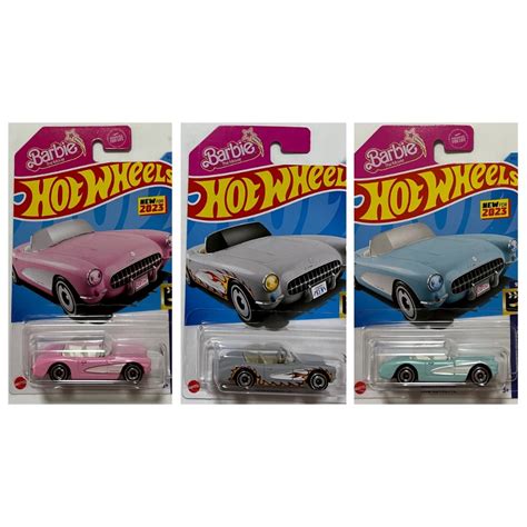 Hot Wheels HW ScreenTime Barbie Corvette Blue Gray And Pink A Shopee Philippines