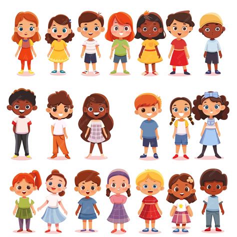 Imagem De Personagem Infantil - Uma coleção de personagens infantis, incluindo um personagem chamado ...