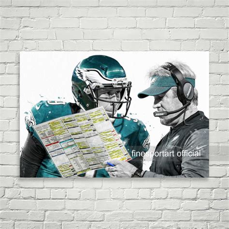 Nick Foles And Doug Pederson Philadelphia Poster Canvas Football