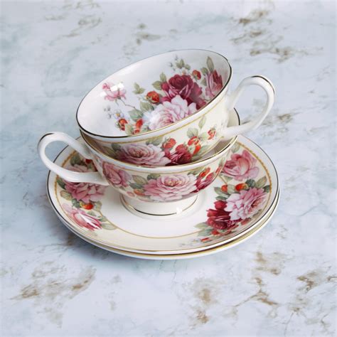 Grace S Tea Ware Gracie Bone China Peony And Strawberry Collection