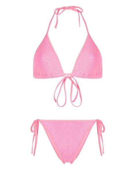 Hunza G Gina Bikini Set In Pink Lyst