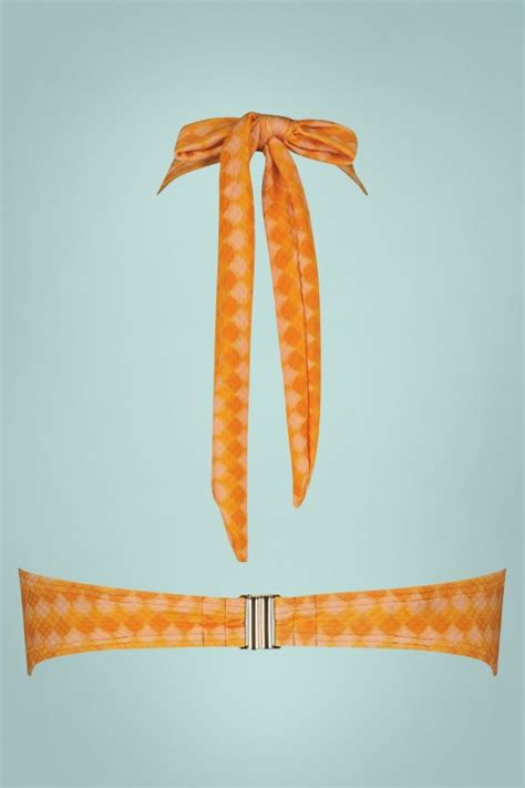 Cyell Horizon Bikini Top En Orange Cr Puscule Acheter Chez Topvintage