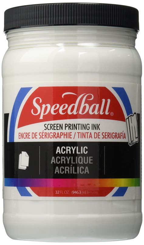 Speedball Acrylic Screen Printing Ink Oz White Professional