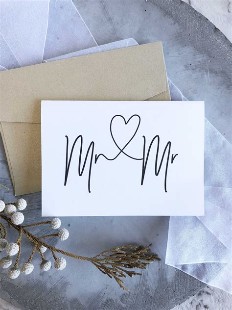 Mr And Mr Wedding Day Card Gay Wedding Gift Gay Wedding Etsy Australia
