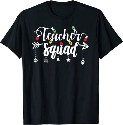 Christmas Teacher Squad Christmas Lights Teachers Women Men