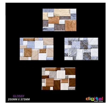 Multicolor Gloss 250x375mm 3d Elevation Digital Wall Tiles Thickness