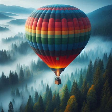 Hot Air Balloon Adventure Image Premium Ai Generated Image
