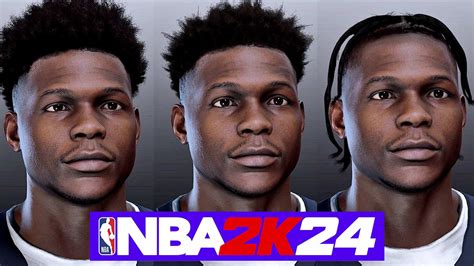 Nba 2k24 Anthony Edwards Cyberface 3 Hairstyles