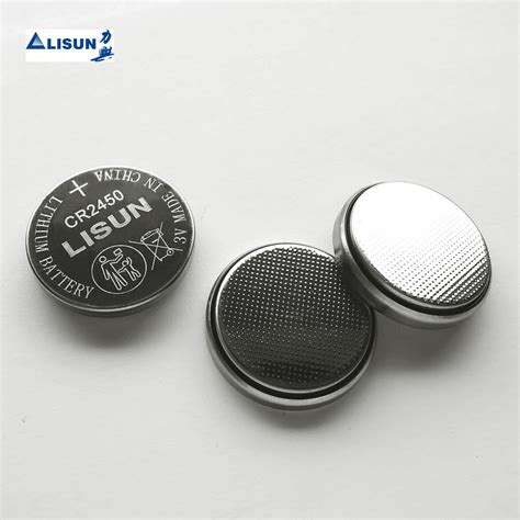 Non Rechargeable Button Battery Cr2450 600mAh 3 0V Lithium Battery For