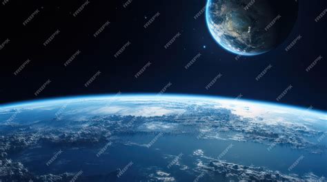 Premium Photo | Earth view from the moon