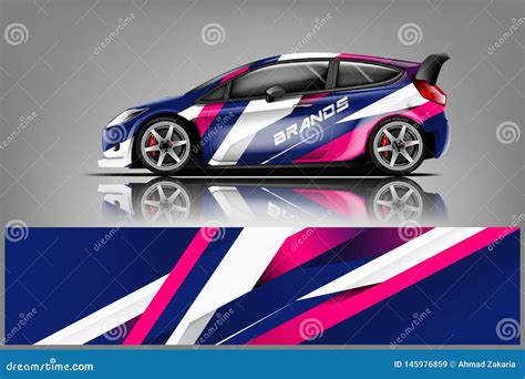 Sport Car Racing Wrap Design Vector Design Vector Stock