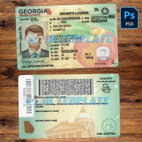 Georgia Driving License Psd Template New Driving License Template