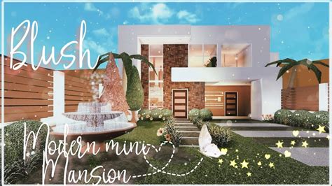 Modern Blush Mansion Bloxburg 70K