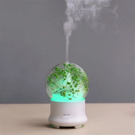 Mini Portable Beautiful Flower Colorful Led Ultrasonic Air Humidifier Home Office Oil Aroma