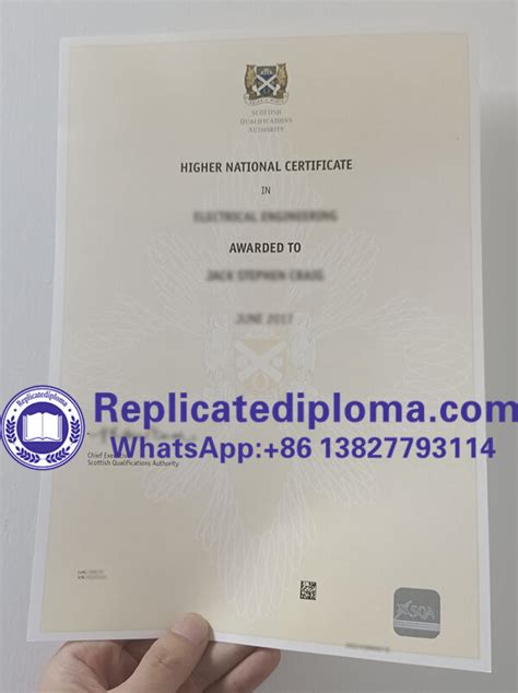 Buy Fake Scottish Qualifications Authority Higher National Certificate