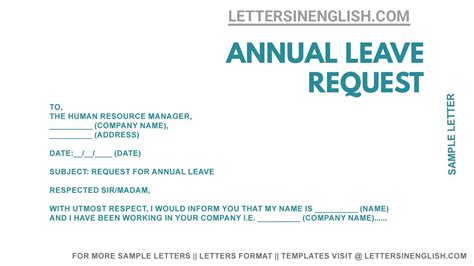 How To Write A Letter For Annual Leave Application Printable Online