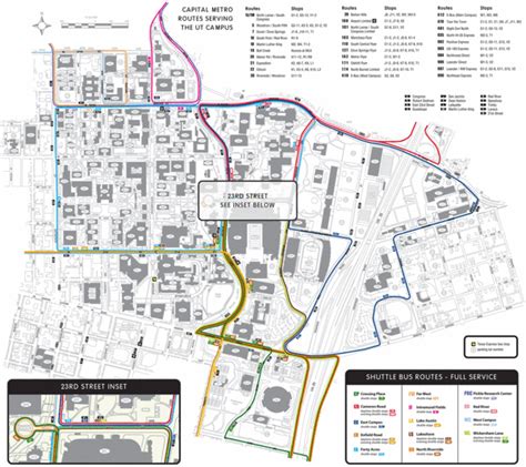 University of Texas-Austin Shuttle Campus Map - Austin Texas USA • mappery