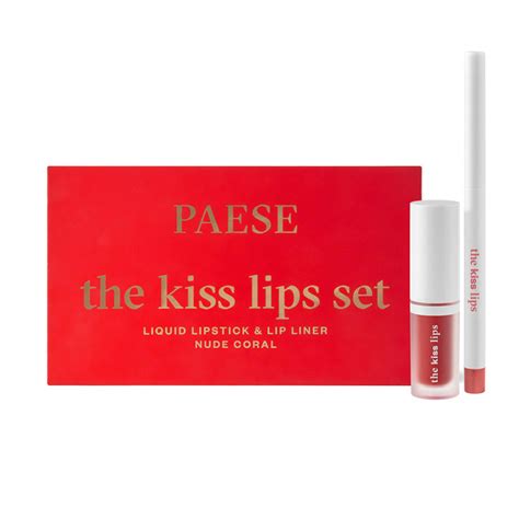 PAESE GIFT SET THE KISS LIPS NUDE CORAL