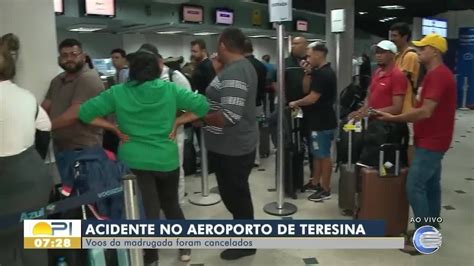 Aviões colidem no pátio do Aeroporto de Teresina voos foram cancelados