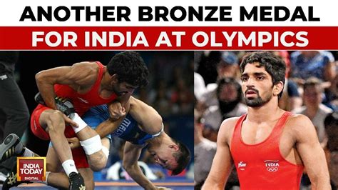 India At Paris Olympics Aman Sehrawat Wins Bronze In Men S 57kg