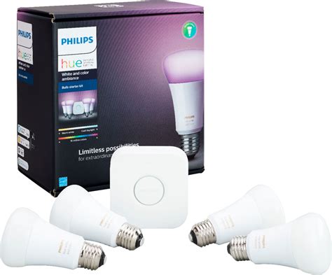 Best Buy Philips Hue A19 LED Starter Kit White And Color Ambiance 471960