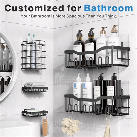 Eudele Shower Caddy Official Premium Adhesive Shower Organizers