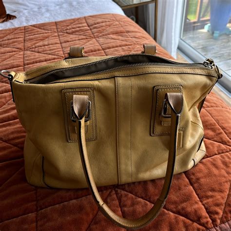 Vintage Coach Satchel Bag Naked Natural Leather Gem