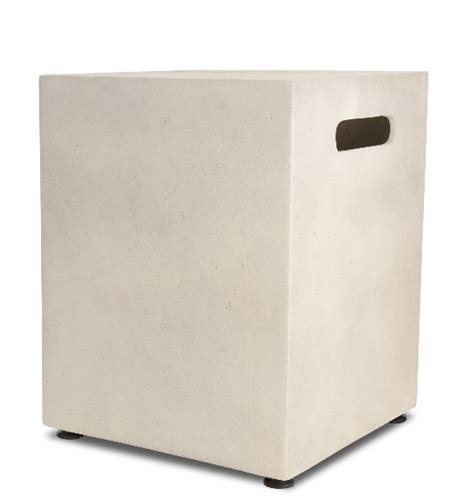 Decorative Square Mezzo Antique White Propane Tank Cover