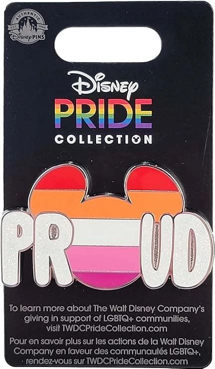 Disney Pin Rainbow Pride Collection Mickey Mouse Icon Proud Lesbian Flag Parks Collectibles