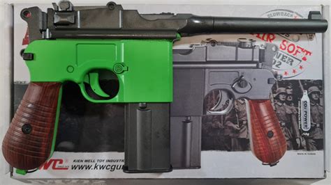 Two Tone Kwc M712 Broom Handle Co2 Machine Pistol Green Action Hobbies