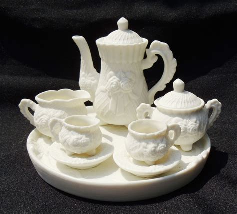 VINTAGE Miniature Tea Set With Rose Design Miniature Tea Set Tea