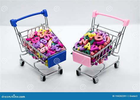 Supermarket Trolleys Royalty Free Stock Photography Cartoondealer