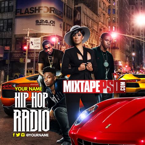 Mixtape Cover Template Hip Hop Radio 72 Graphic Design Mixtapepsds Com