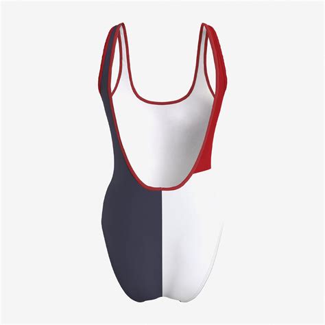 Tommy Hilfiger One Piece Runway Kad N Mavi Mayo Kadin Mayo Bikini Superstep