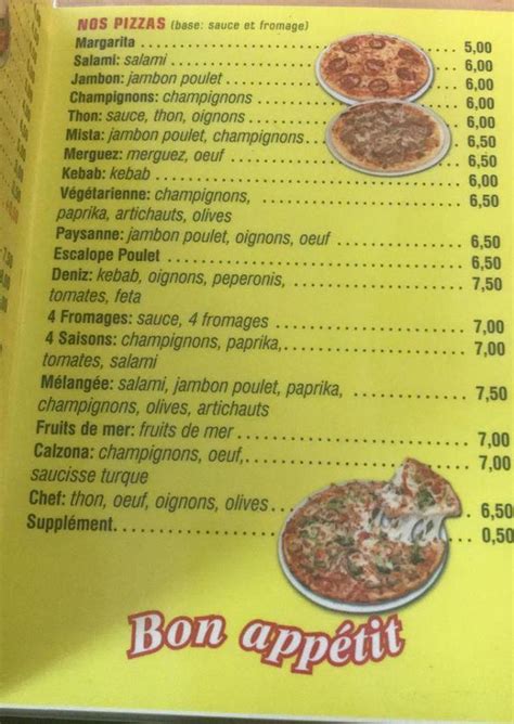 Menu At Deniz Kebap Mulhouse Restaurant Mulhouse