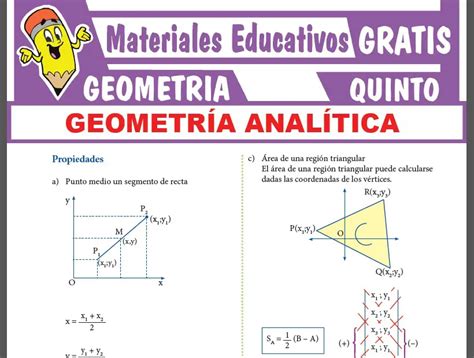 Geometr A Anal Tica Para Quinto Grado De Secundaria