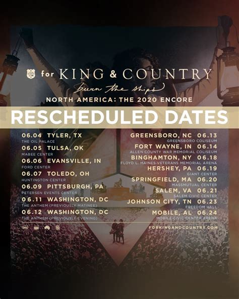 Jfh News For King And Country Reschedule Spring Tour Dates