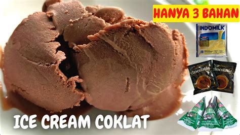 Ice Cream Coklat Hanya 3 Bahan Tanpa Sp Dan Mixer Youtube