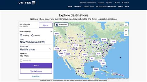 united map simplifies price comparisons  leisure destinations travel