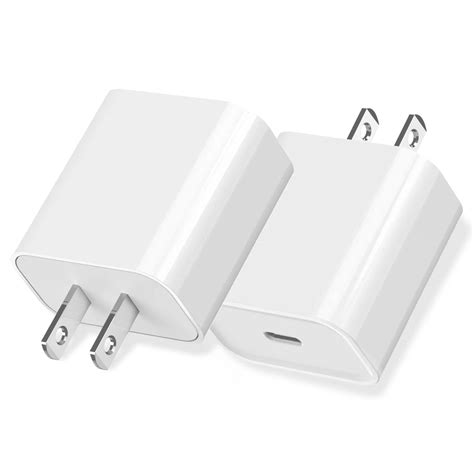 2 PCS Charger 20W Fast Charging [Apple MFi Certified] USB C Wall