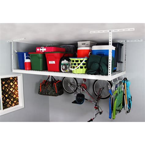 4 X 8 Overhead Garage Storage Rack In 2020 Overhead Garage Storage