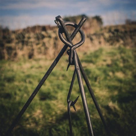 Hand Forged Campfire Tripod Gate Foot Forge