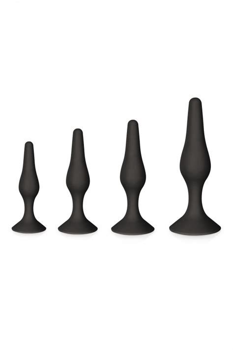 Coffret Sextoys Coffret Avec Plugs Anal Noirs En Silicone