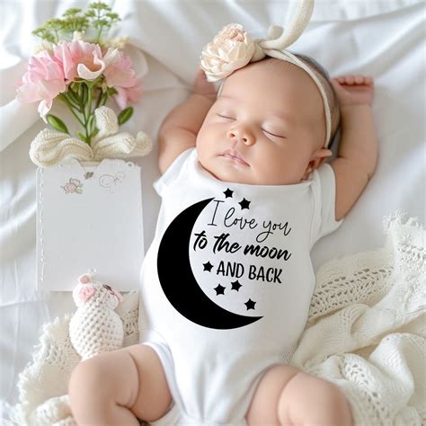 I Love You To The Moon And Back Svg Png Onesie Svg Baby Onesie Svg