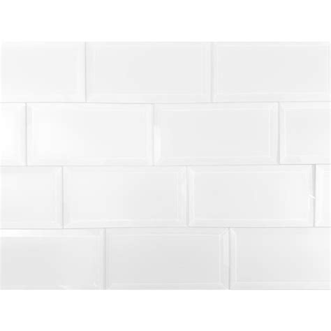 Abolos Frosted Elegance 84 Pack Isabella White Matte 3 In X 6 In Matte Glass Subway Peel And Stick